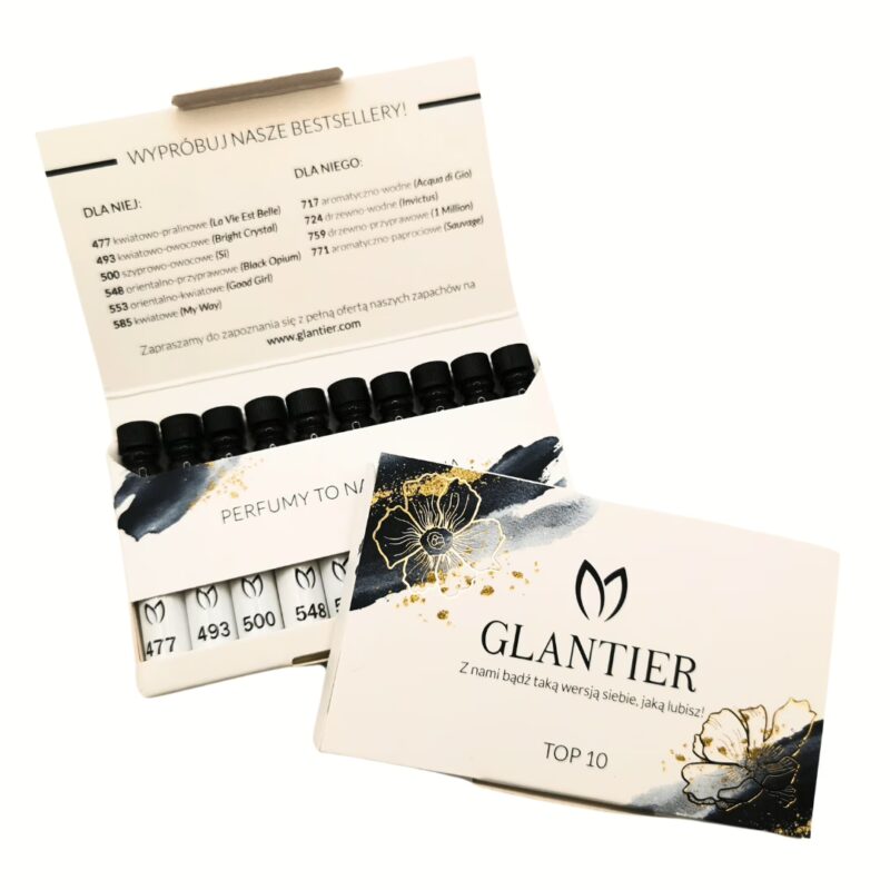Glantier Top 10 Próbki Perfum Zestaw 10 próbek perfum