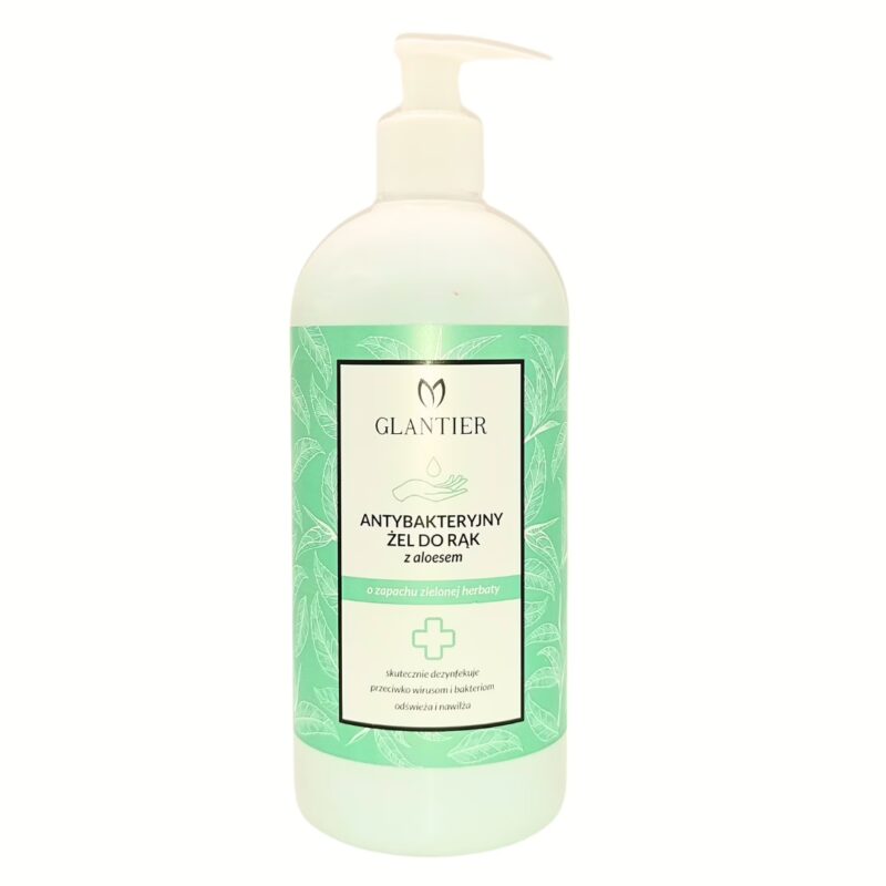 Glantier Antybakteryjny Żel Do Rąk Z Wyciągiem Z Aloesu 500 ml