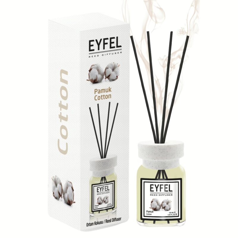 BAWEŁNA EYFEL SZKLANY DYFUZOR Z PATYCZKAMI 120 ML