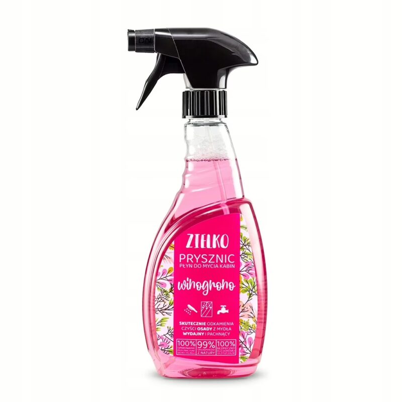 Płyn do mycia Kabin Prysznicowych Winogrono Bez smug Wydajny 500ml / ZIELKO