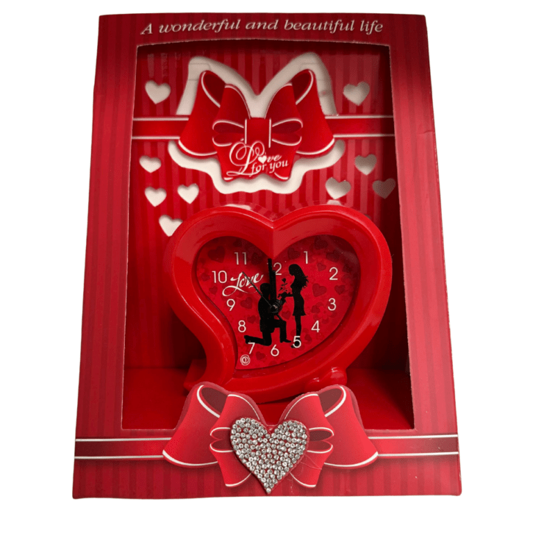 Zegar w Kształcie Serca w Ozdobnym Pudełku