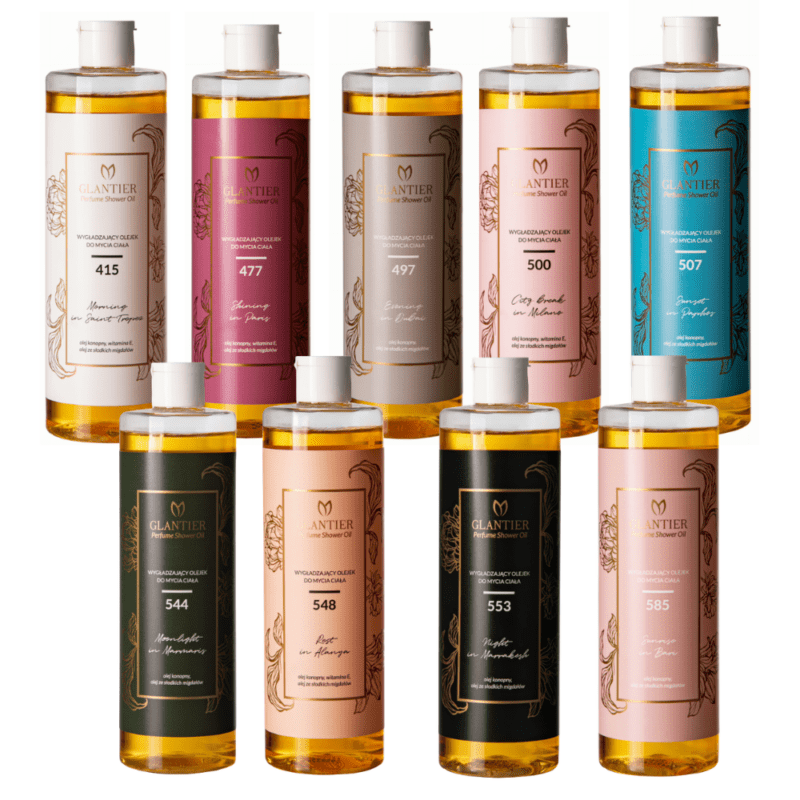 ZESTAW 9× OLEJEK POD PRYSZNIC DLA KOBIET GLANTIER