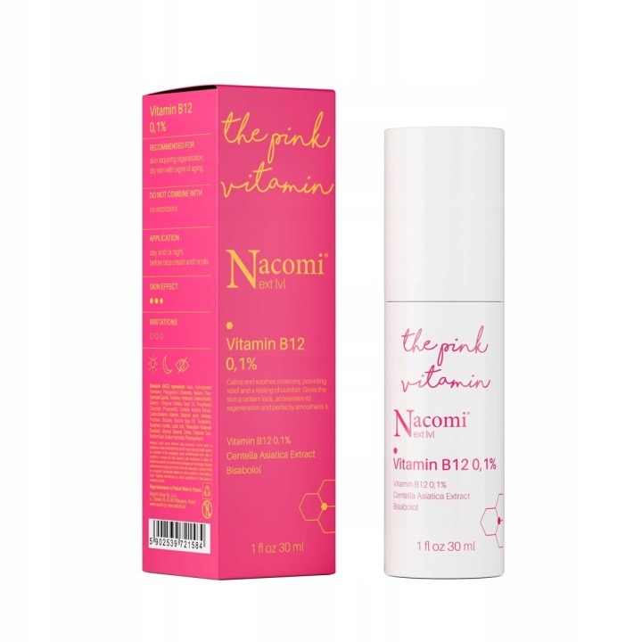 Nacomi Next Level serum do twarzy witamina B12 0,1%, 30 ml KRÓTKA DATA