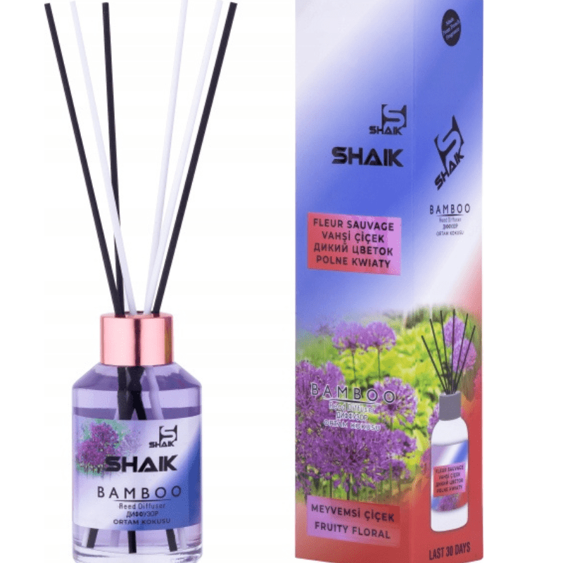 POLNE KWIATY Dyfuzor Zapachowy Shaik Floral Musky 115ml Bamboo Reed Diffuser