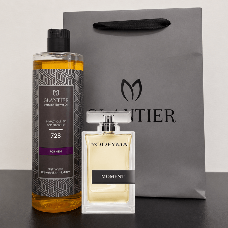 Męski Zestaw Prezentowy Inspirowany Boss Bottled | Yodeyma Moment 100 ml + Olejek Glantier 728 + Torba prezentowa