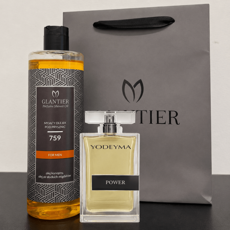 Męski Zestaw Prezentowy Inspirowany One Million | Yodeyma Power 100 ml + Olejek Glantier 759 + Torba prezentowa
